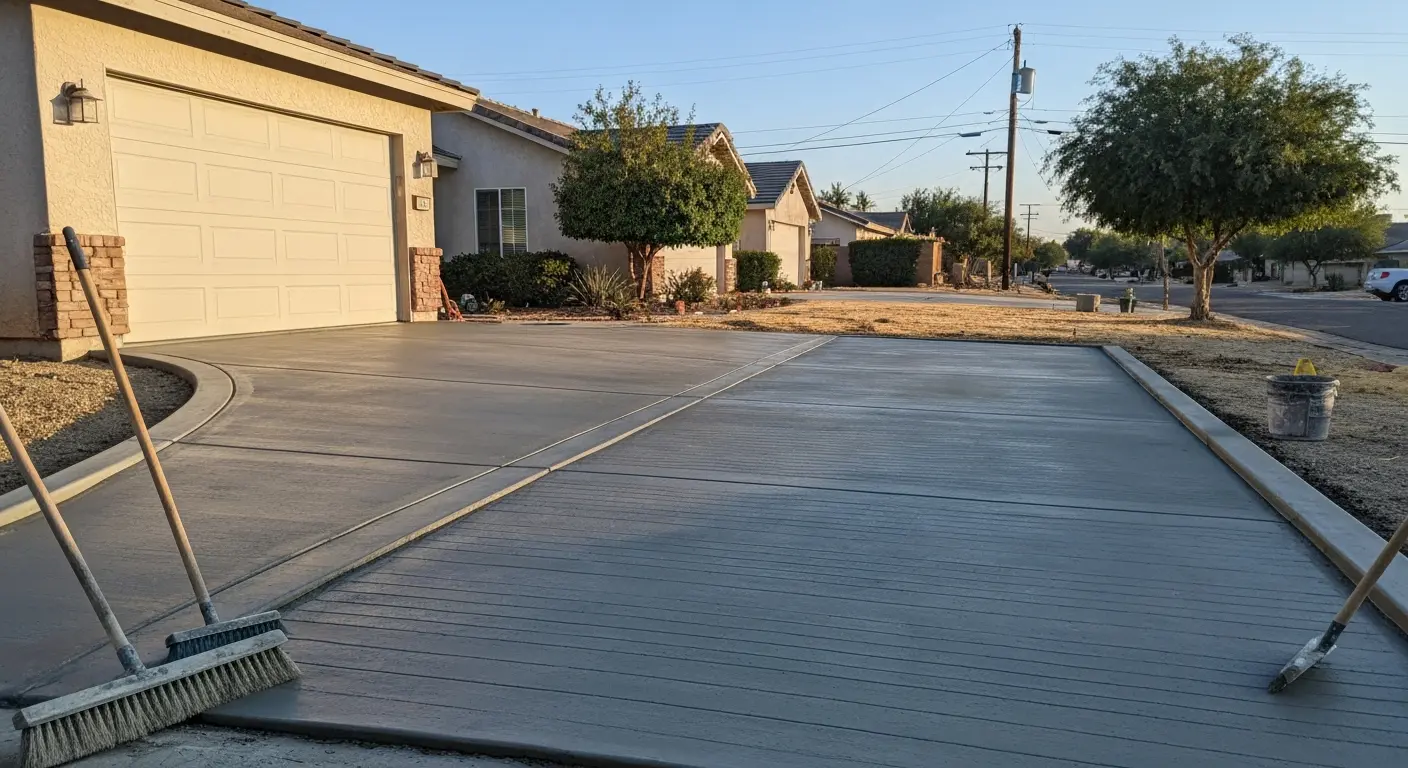Concrete driveway in Bakersfield