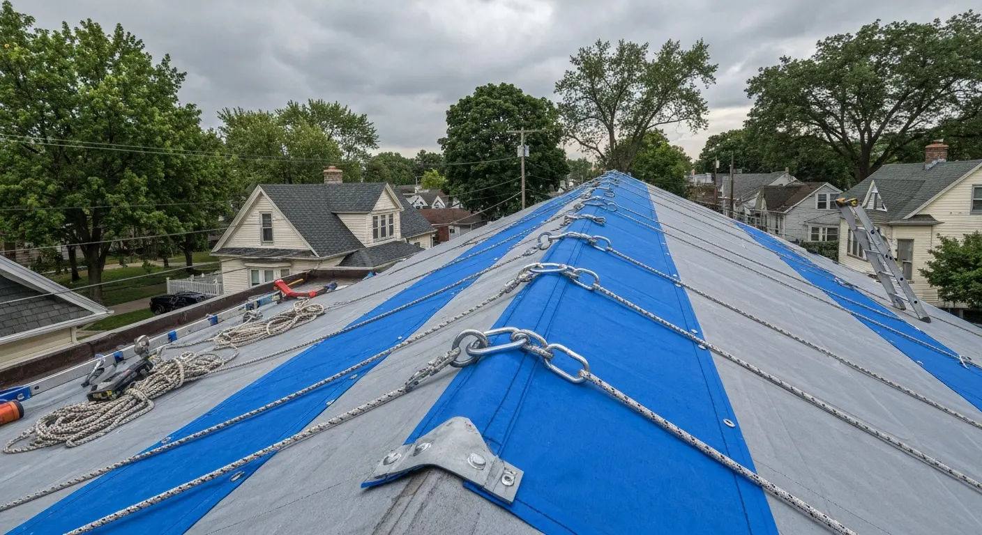 Emergency tarping service