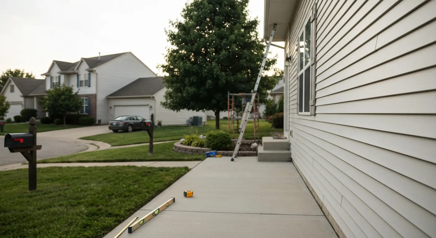 Vinyl siding installation project