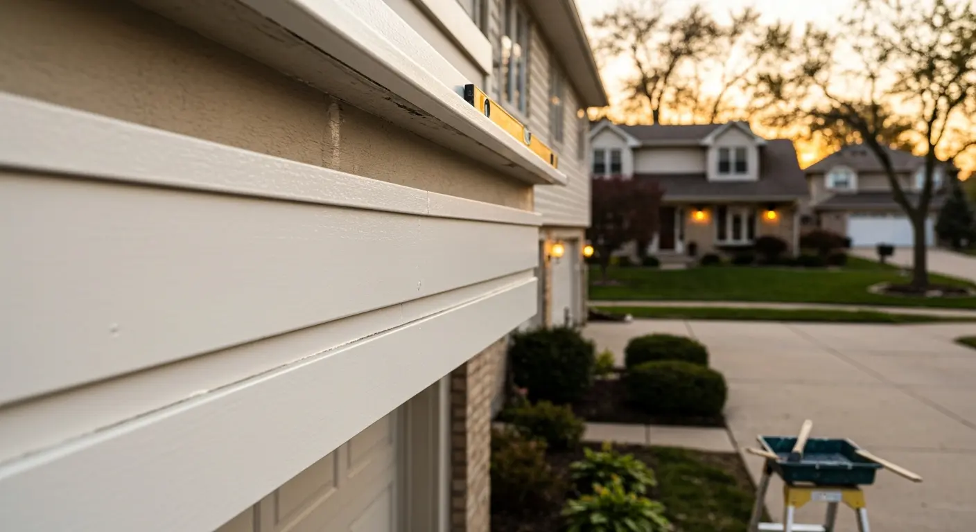 Water damage repair on home exterior