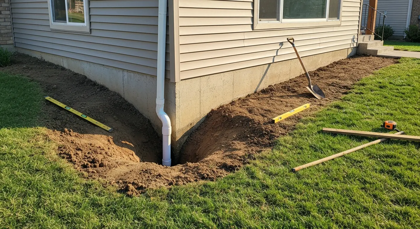 Underground downspout extension