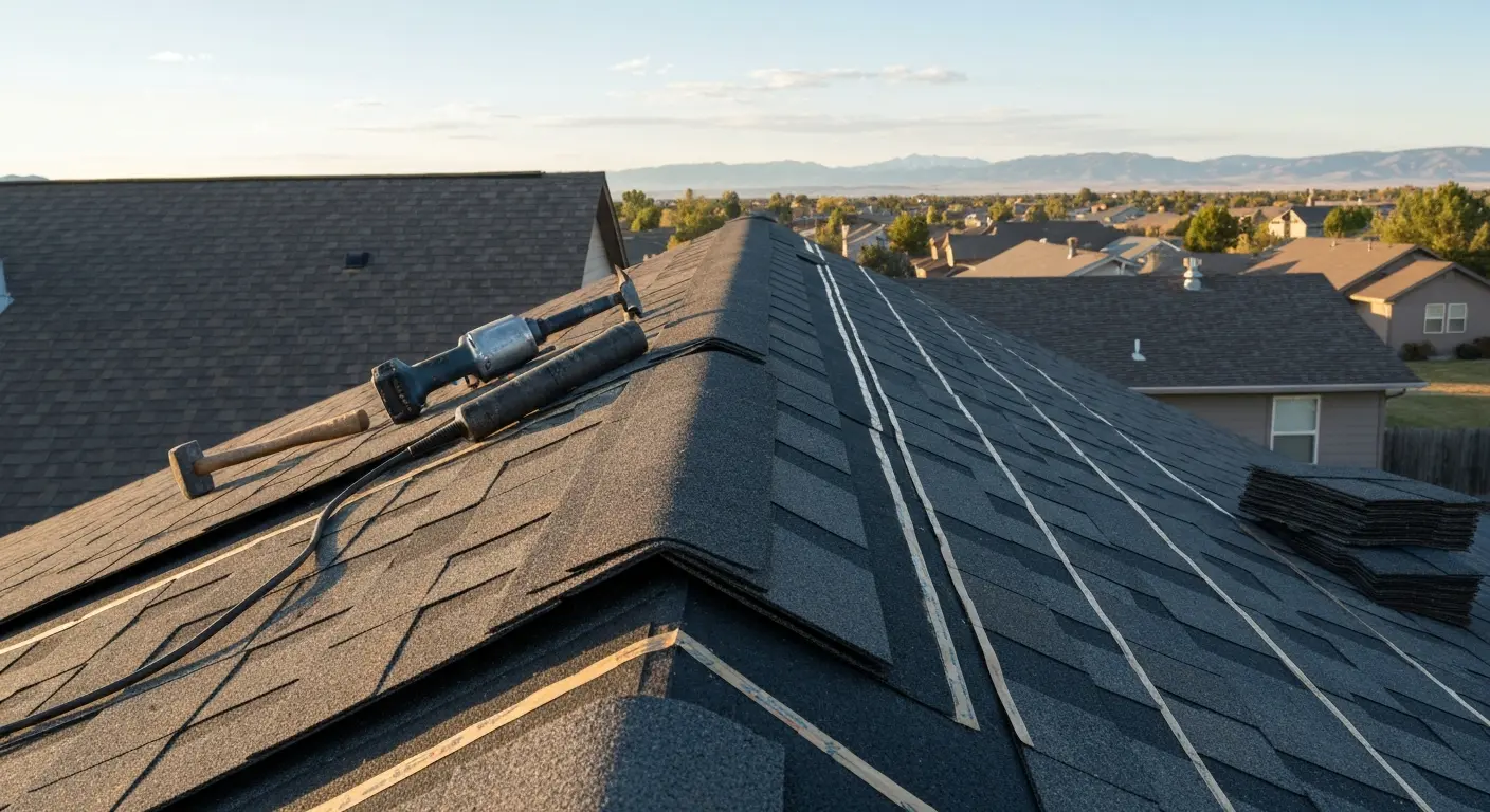 Roof repair work