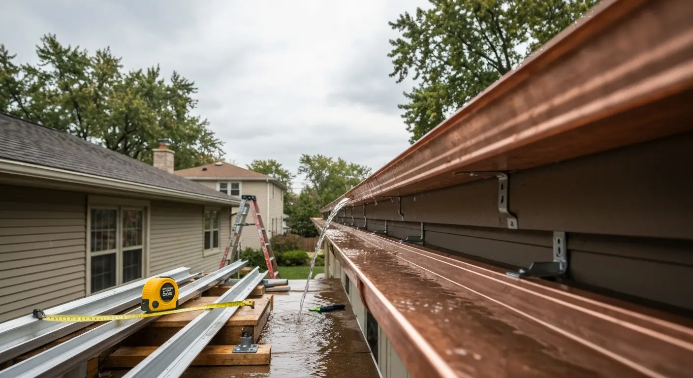 New gutter installation in Chicagoland area