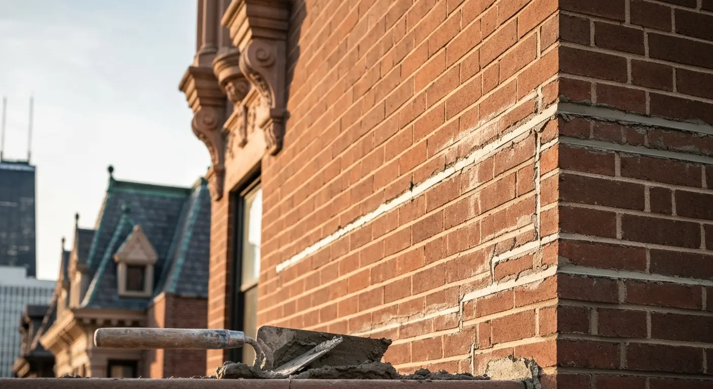 Brick tuckpointing and masonry repair