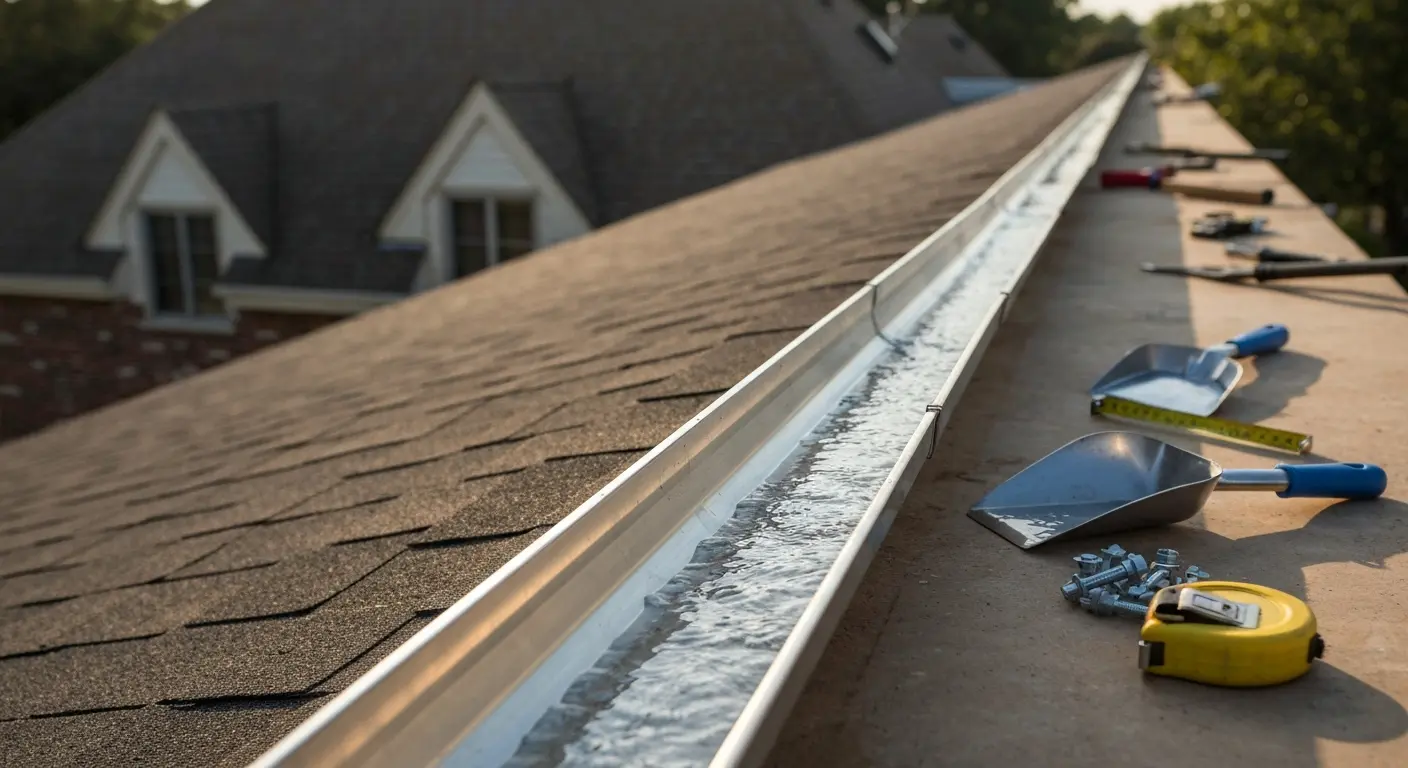 Gutter repair work