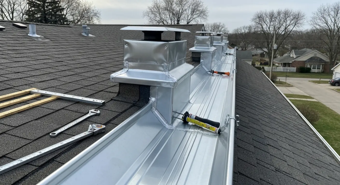 Gutter and flashing repair