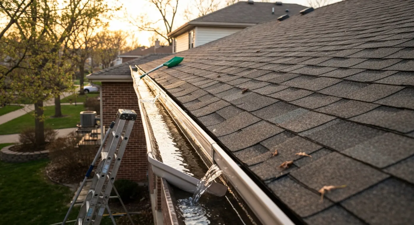 Roof maintenance and gutter cleaning