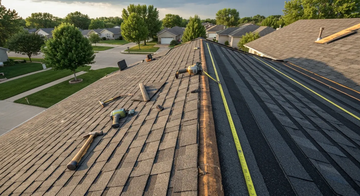Wind damage roof repair