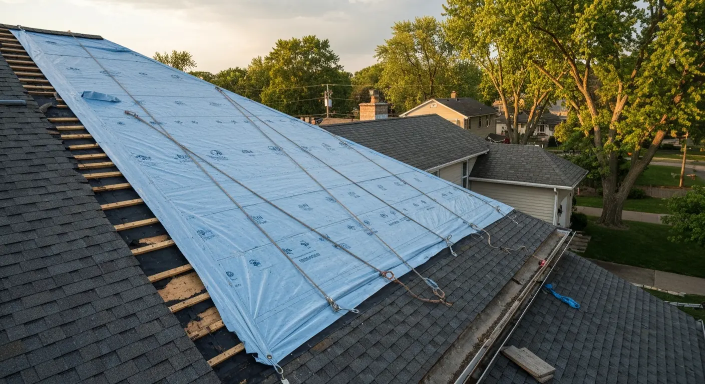 Emergency roof tarping and repairs