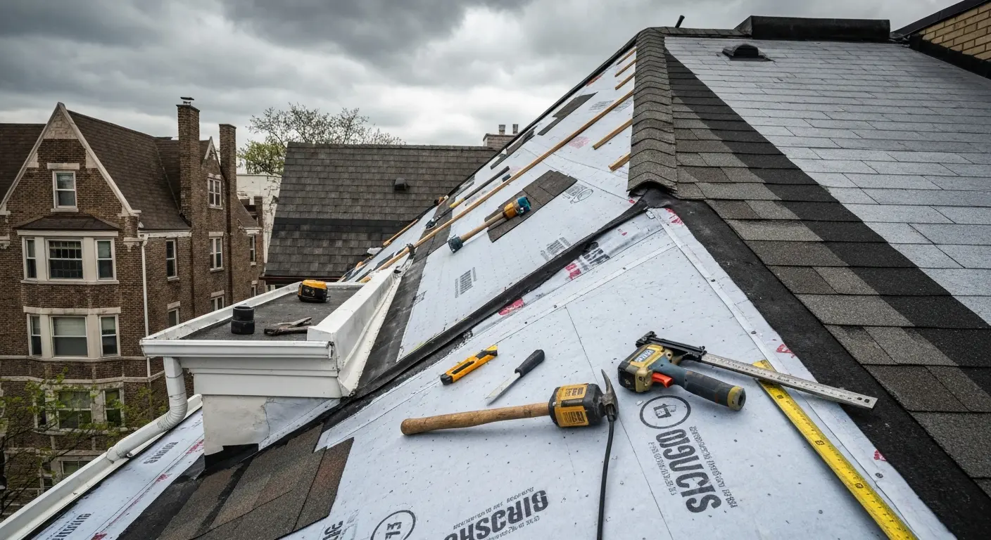 Storm damage roof repair
