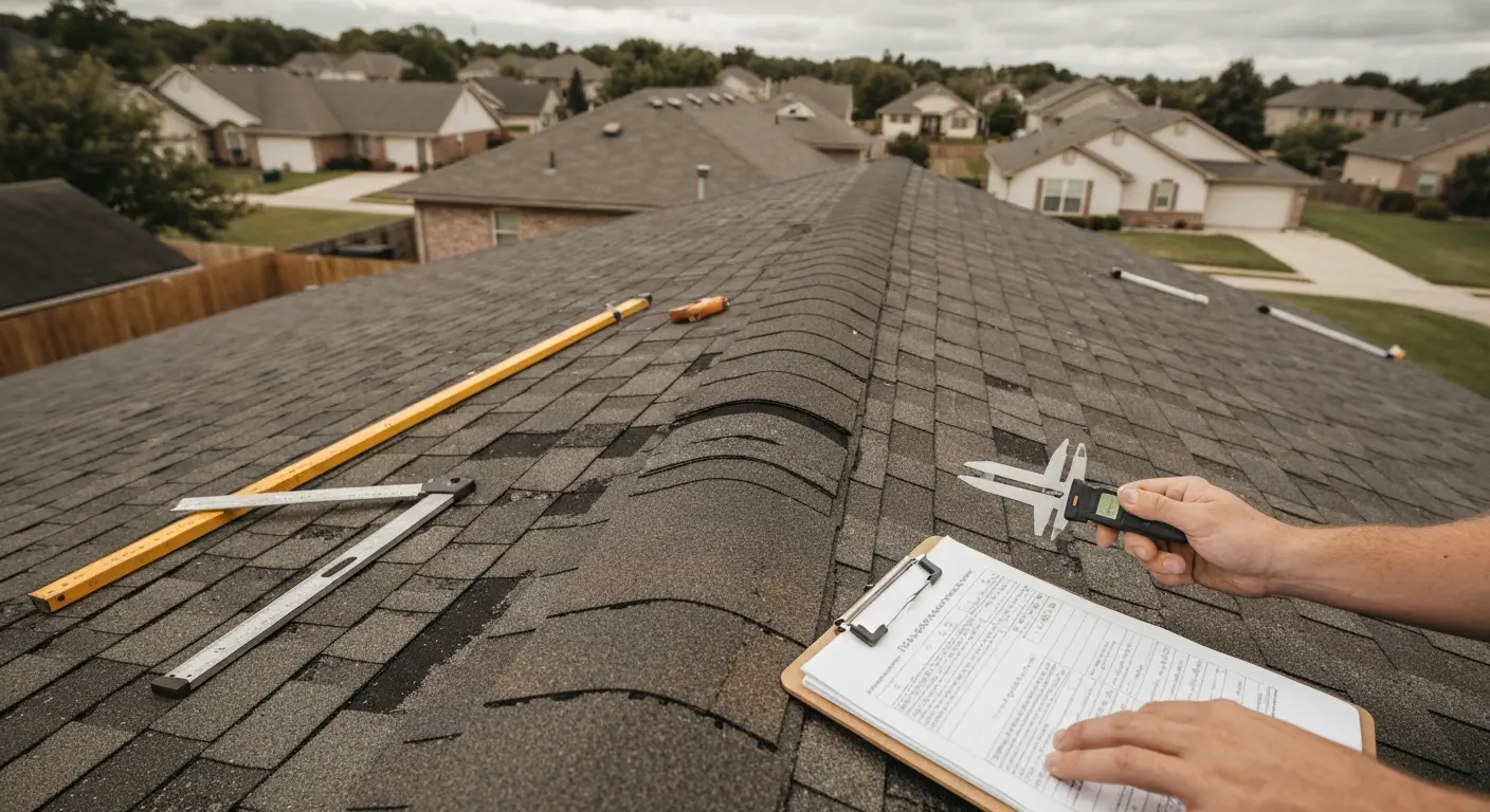 Hail damage roof inspection