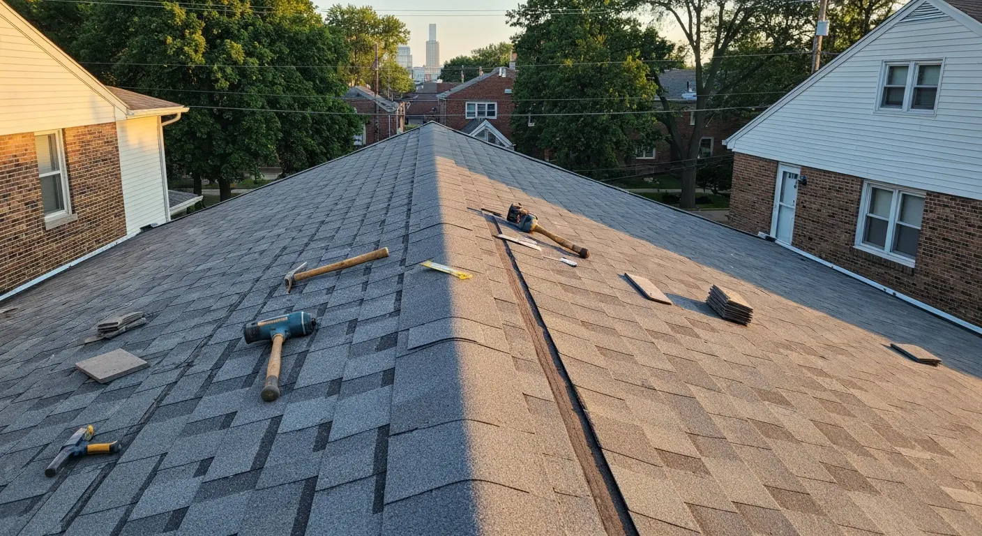 Roof repair work