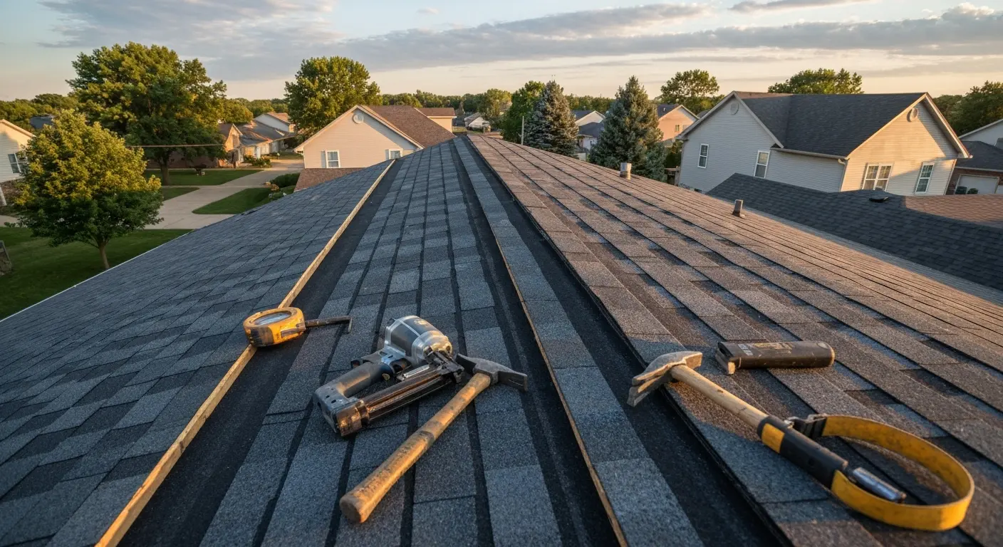 New roof installation
