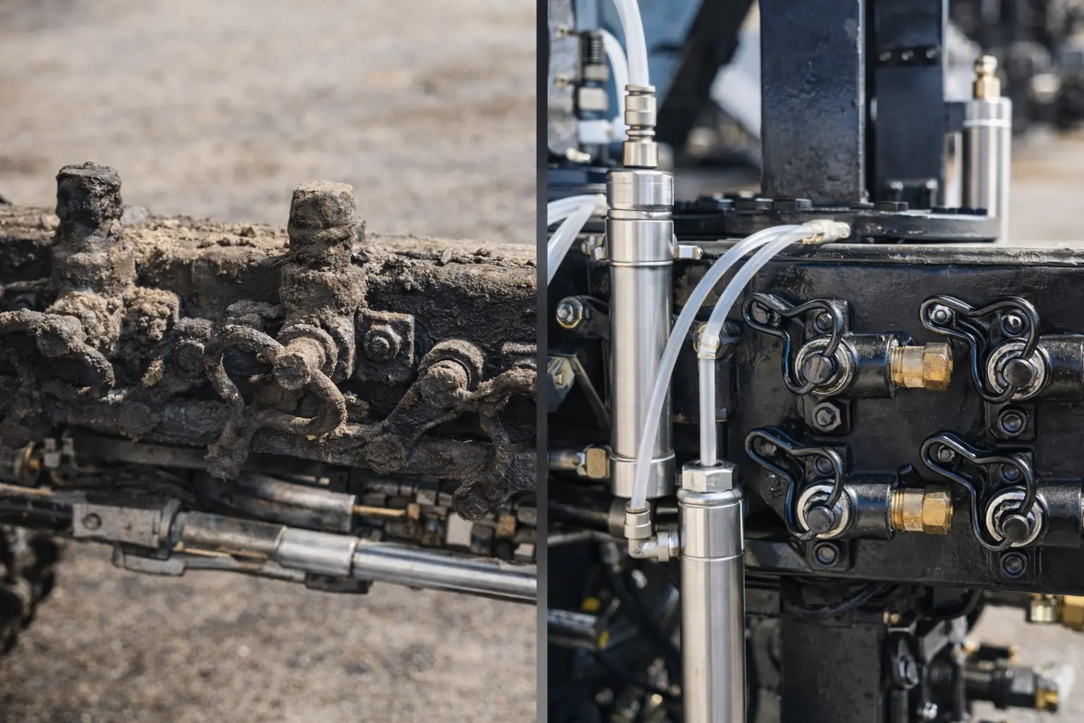 Hydraulic assembly degreasing dry ice blasting comparison