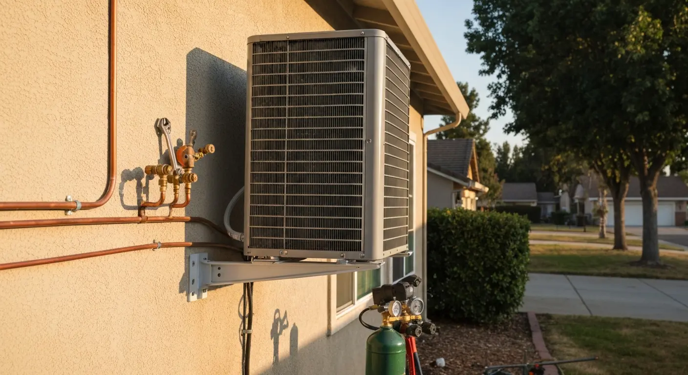 Air conditioning unit installation