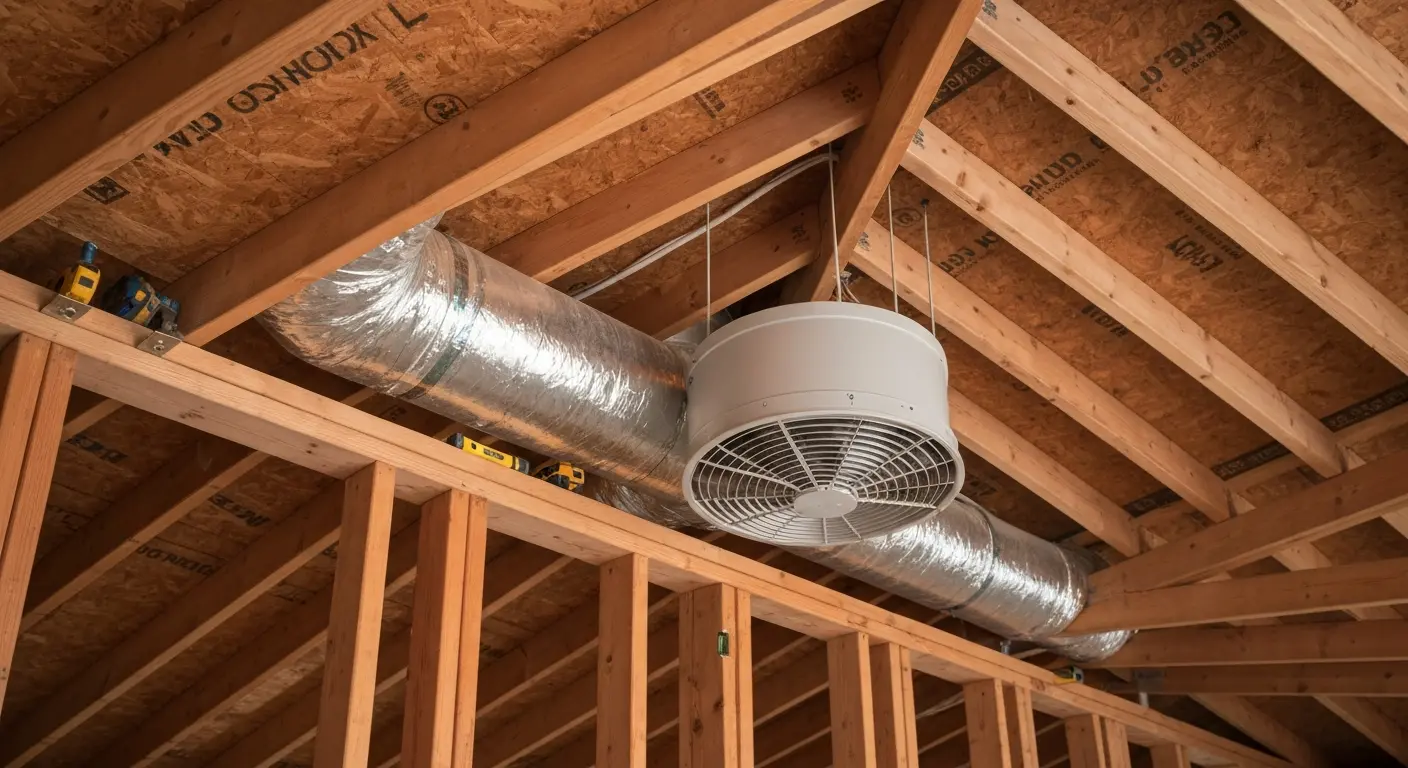 Whole house fan installation