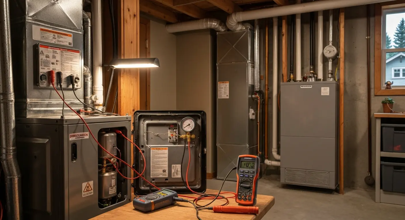 Heating system diagnostic check