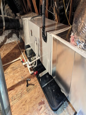 Air-source heat pump installation