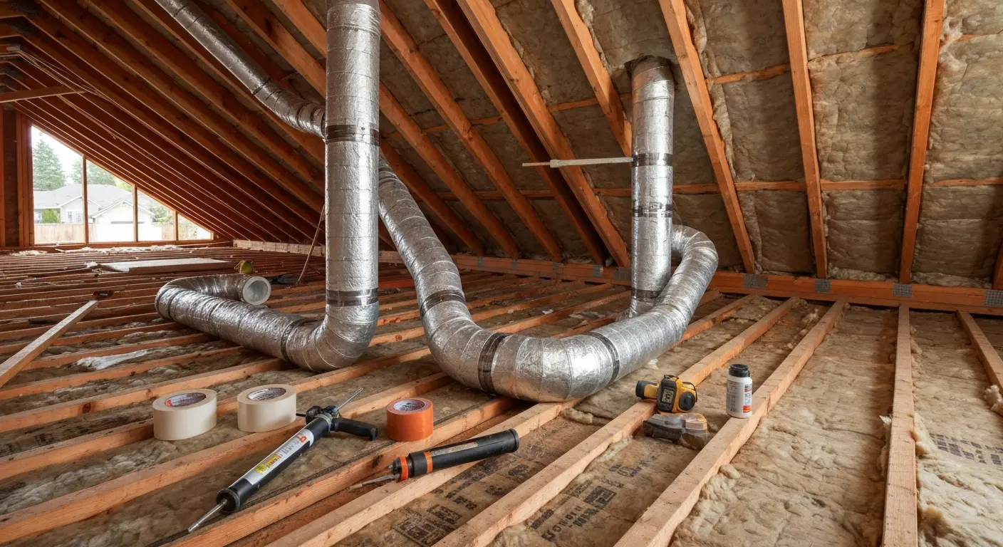 Duct sealing and repair work