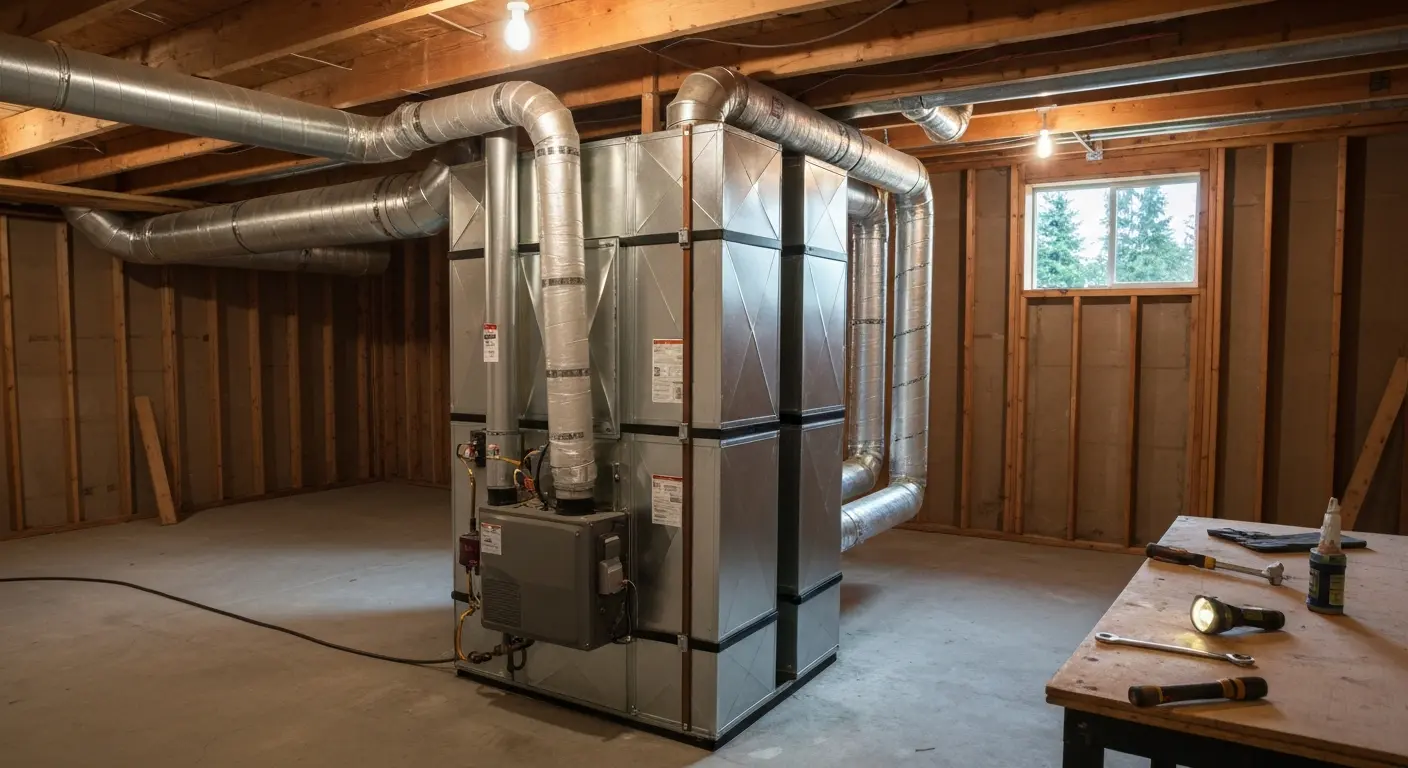 Gas furnace installation