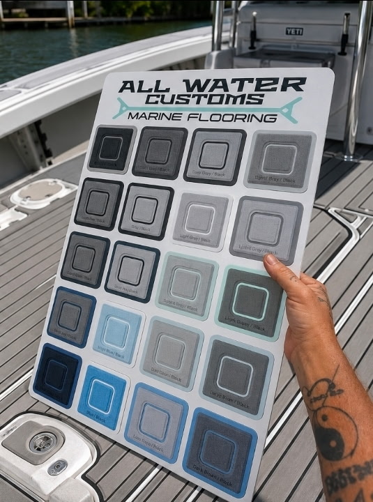 Custom marine flooring installation by All Water Customs