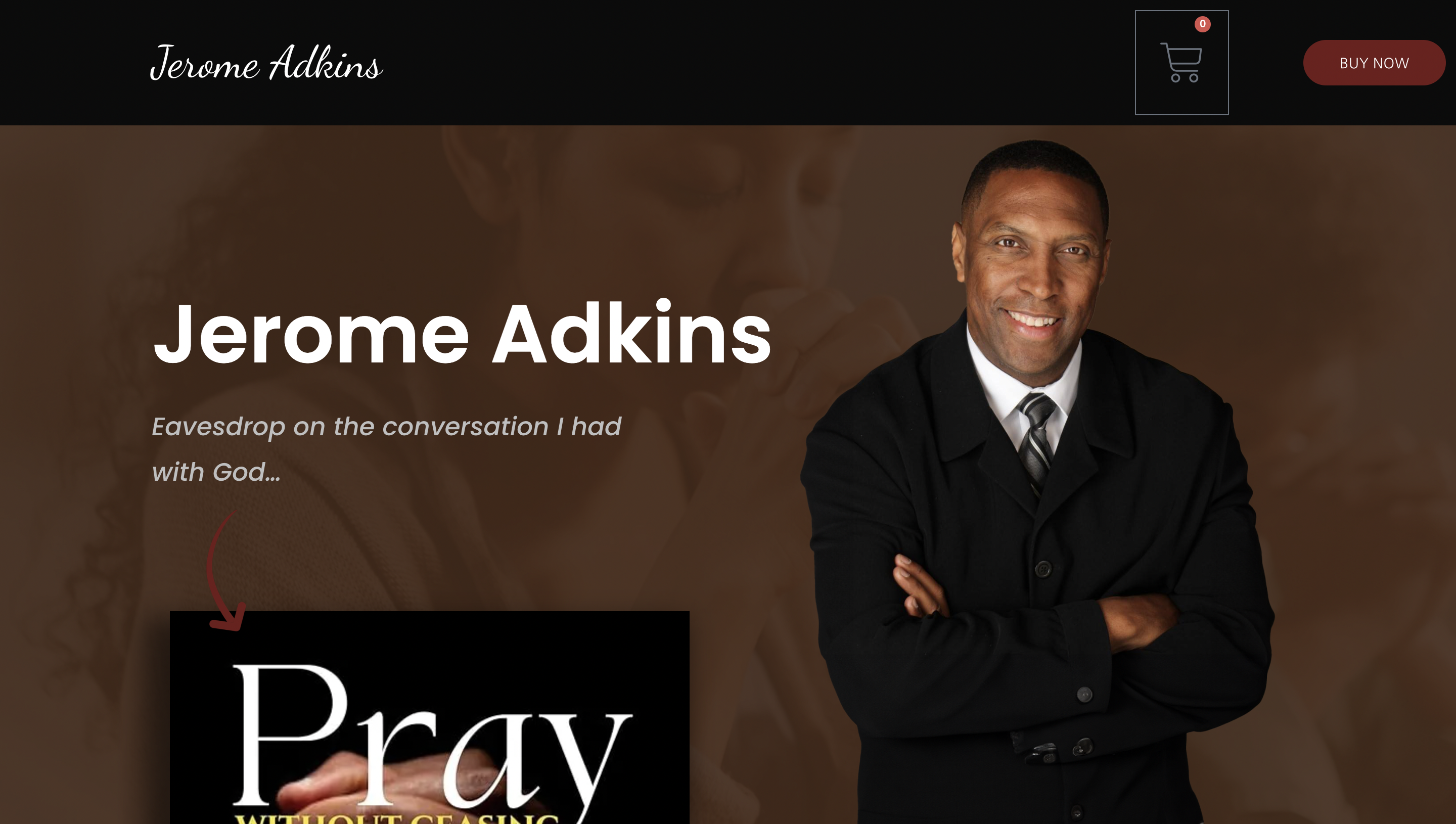 Website design example: Jerome Adkins