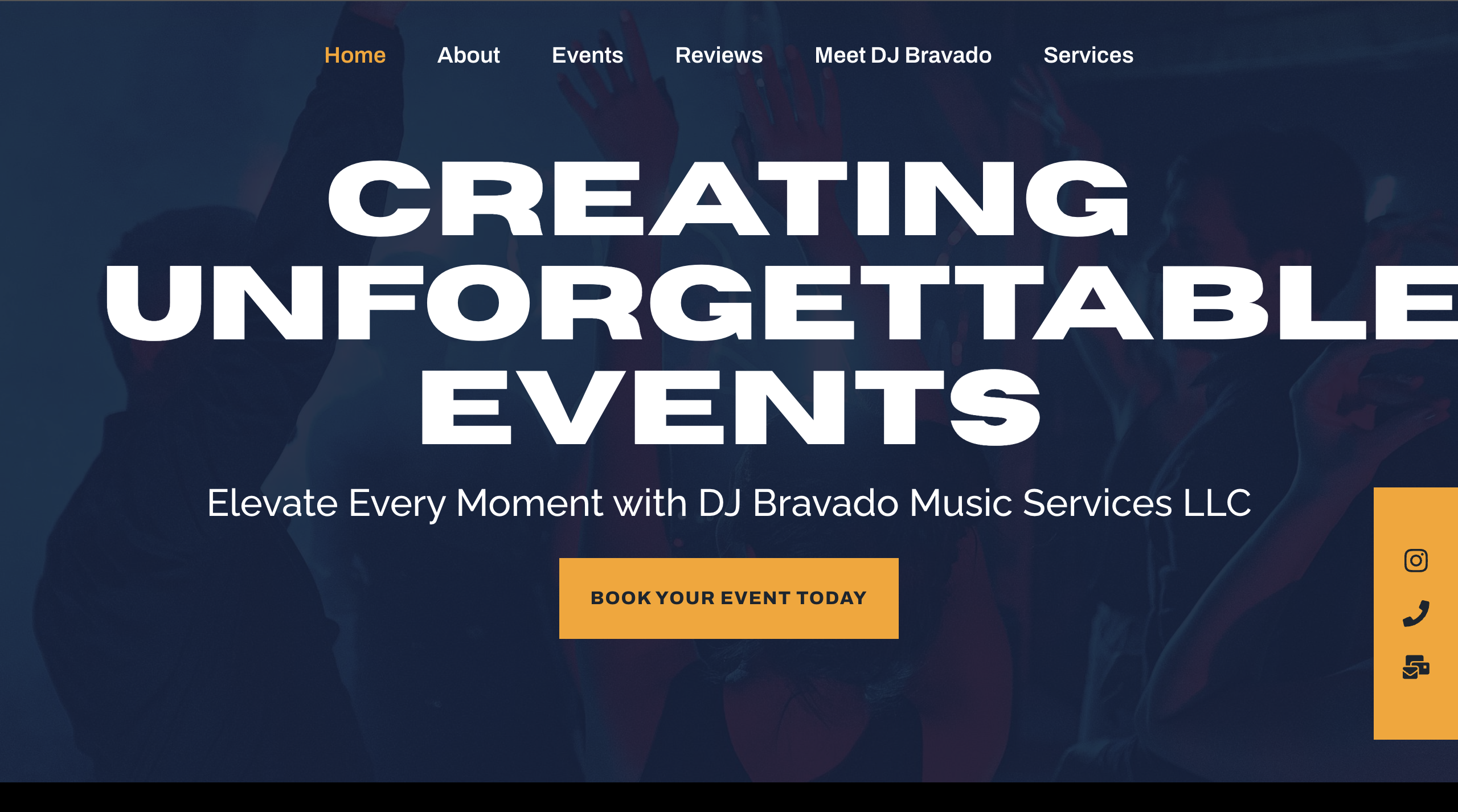 Website design example: DJ Bravado
