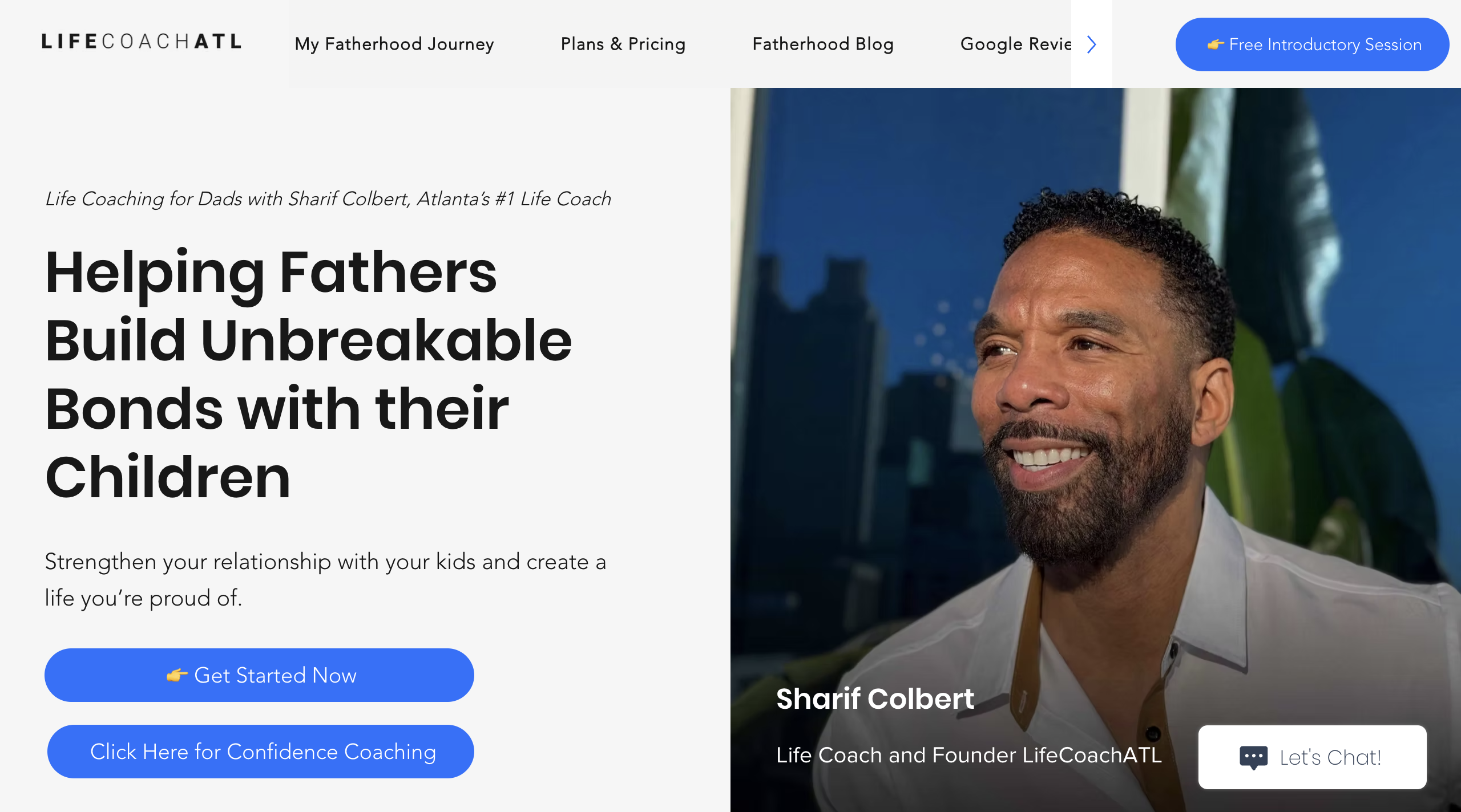 Website design example: LifeCoachATL