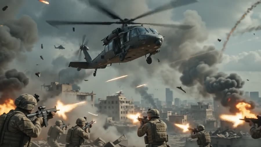 Hero Shot – Helicopter Sequence