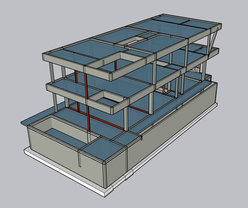 Modelo BIM estructural SKY Ingeniería