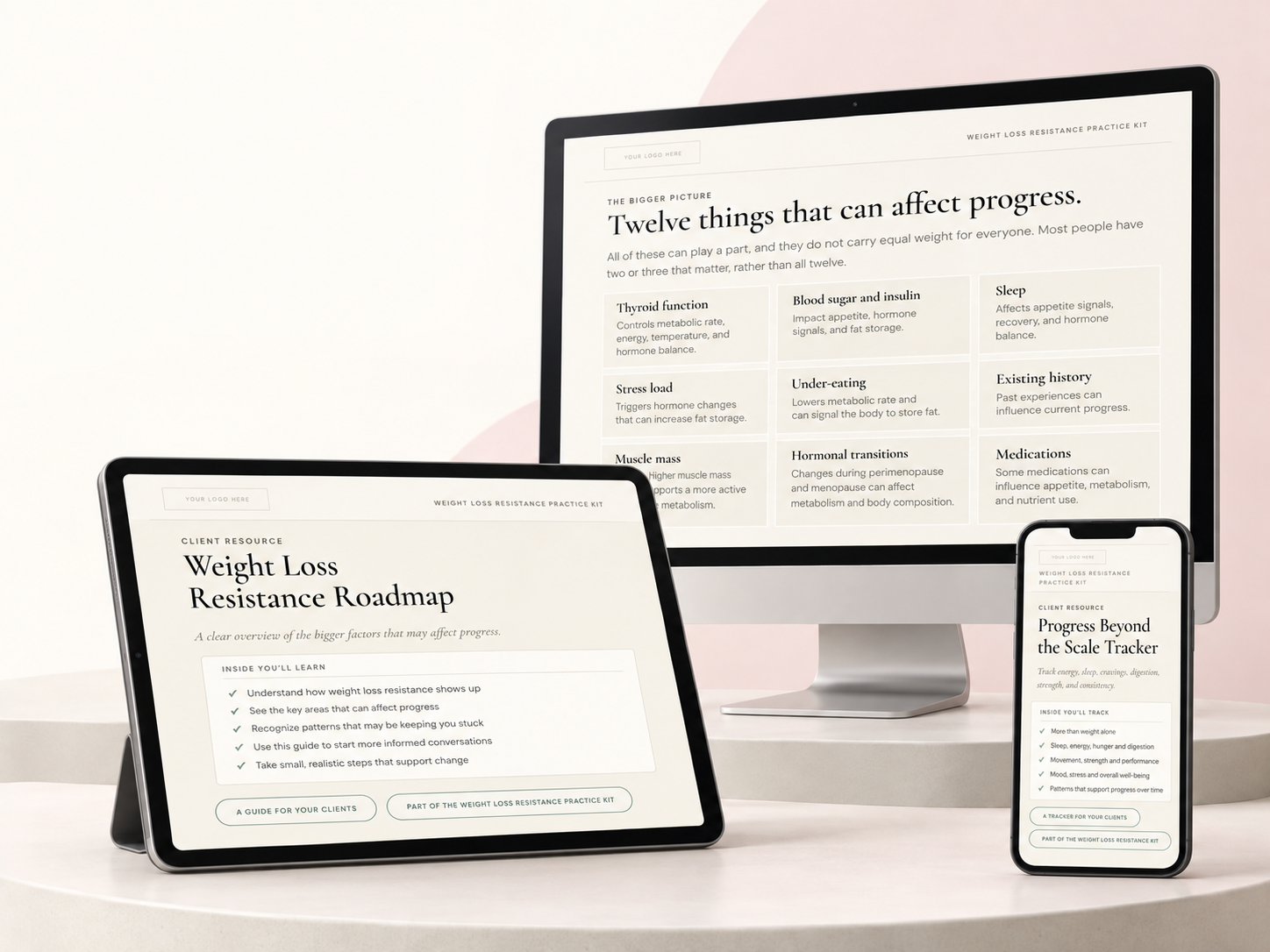 Wellness planning representing the Weight Loss Resistance Practice Kit