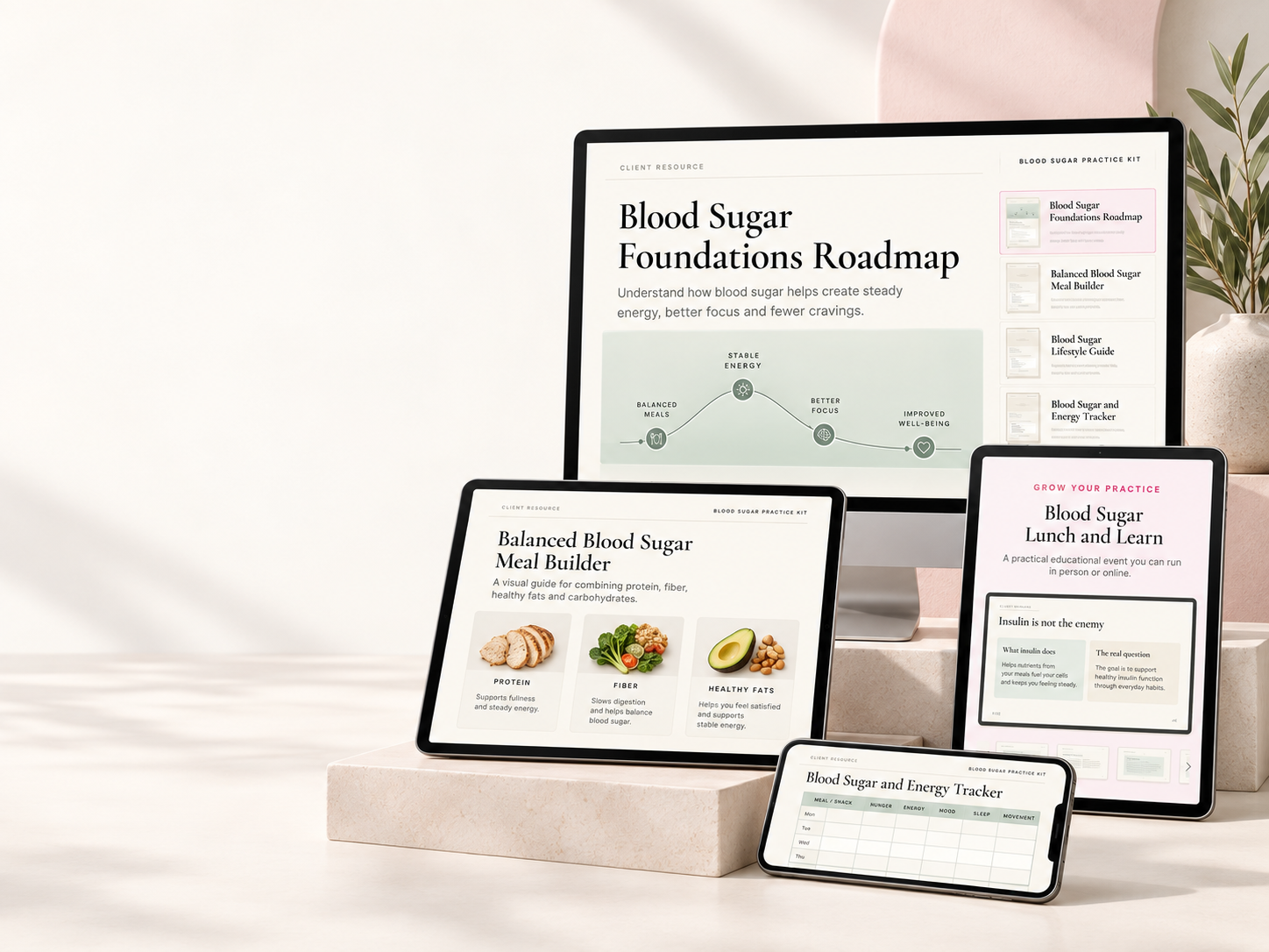Balanced meal representing the Blood Sugar Practice Kit