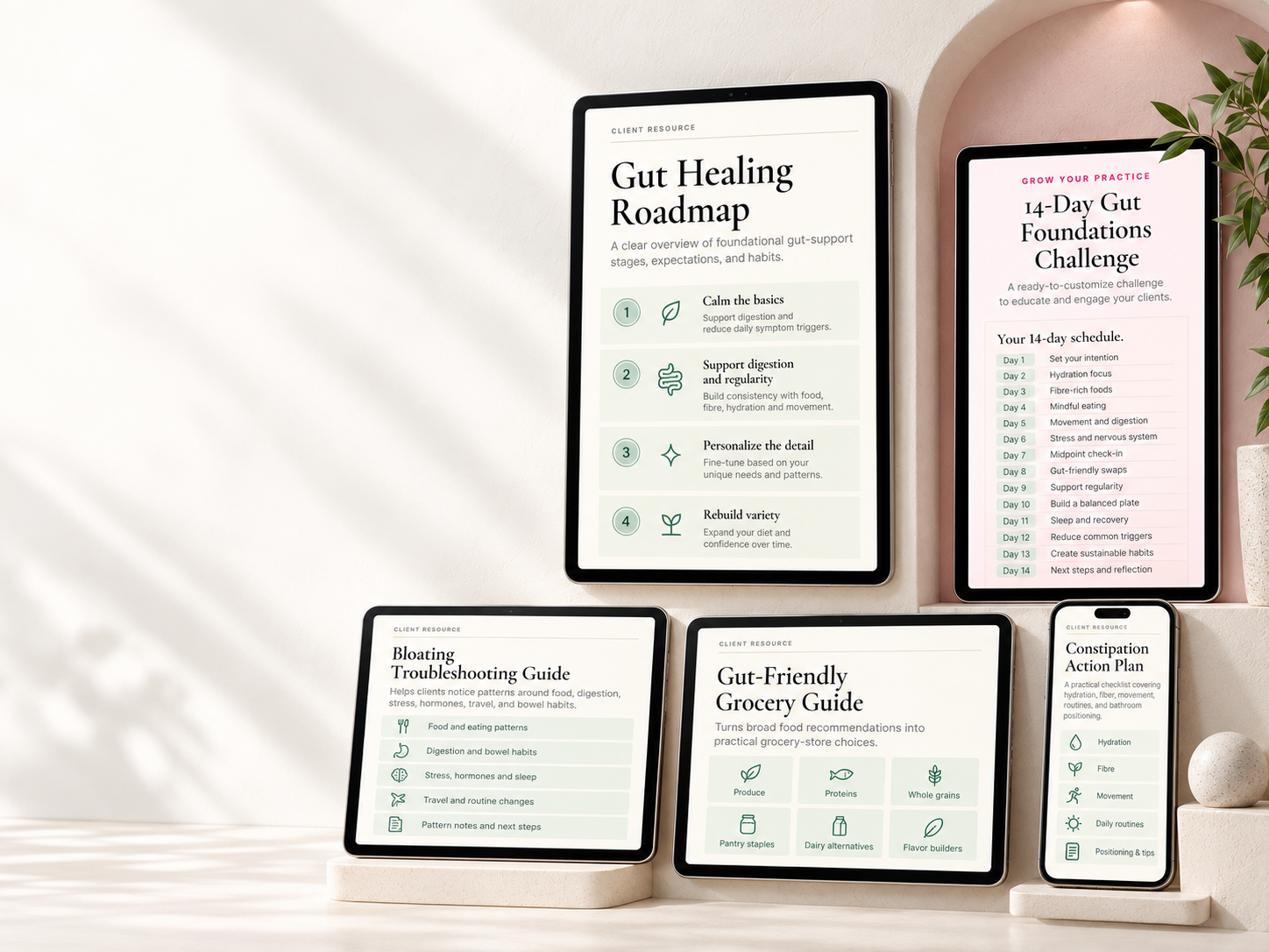 Fresh foods representing the Gut Reset Practice Kit