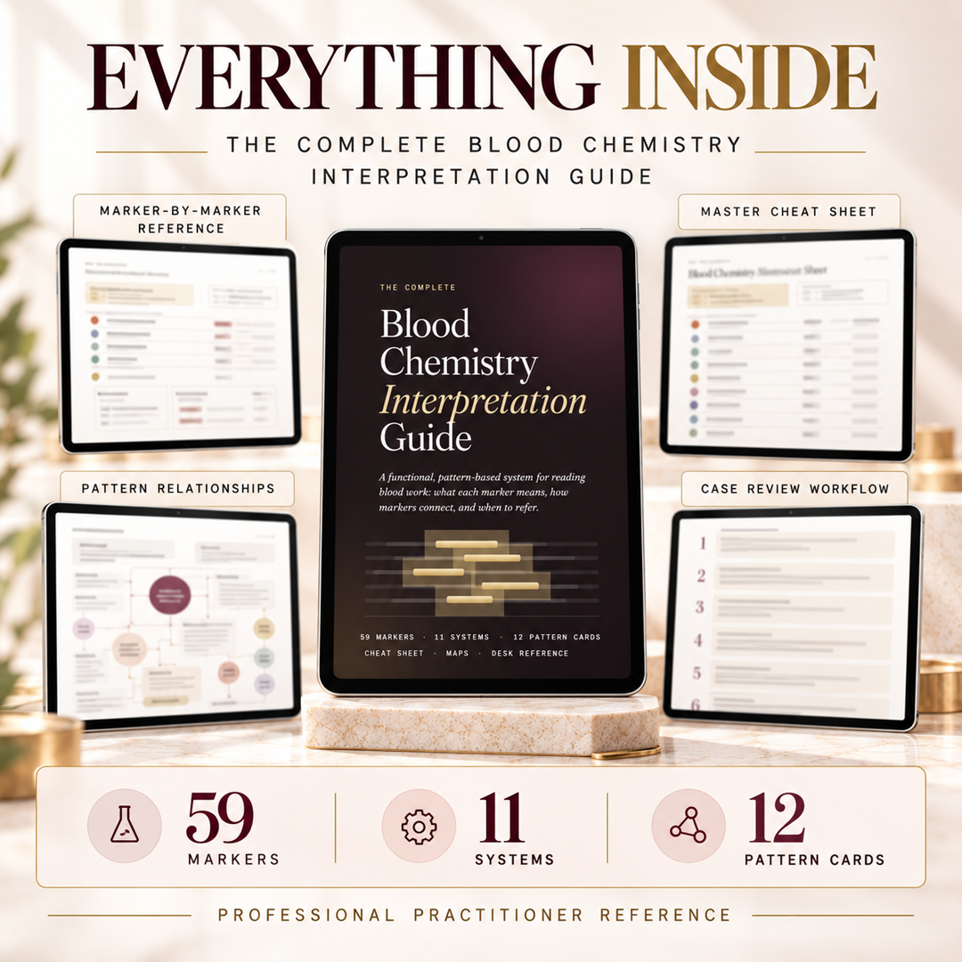 Laboratory report representing the Blood Chemistry Interpretation Guide