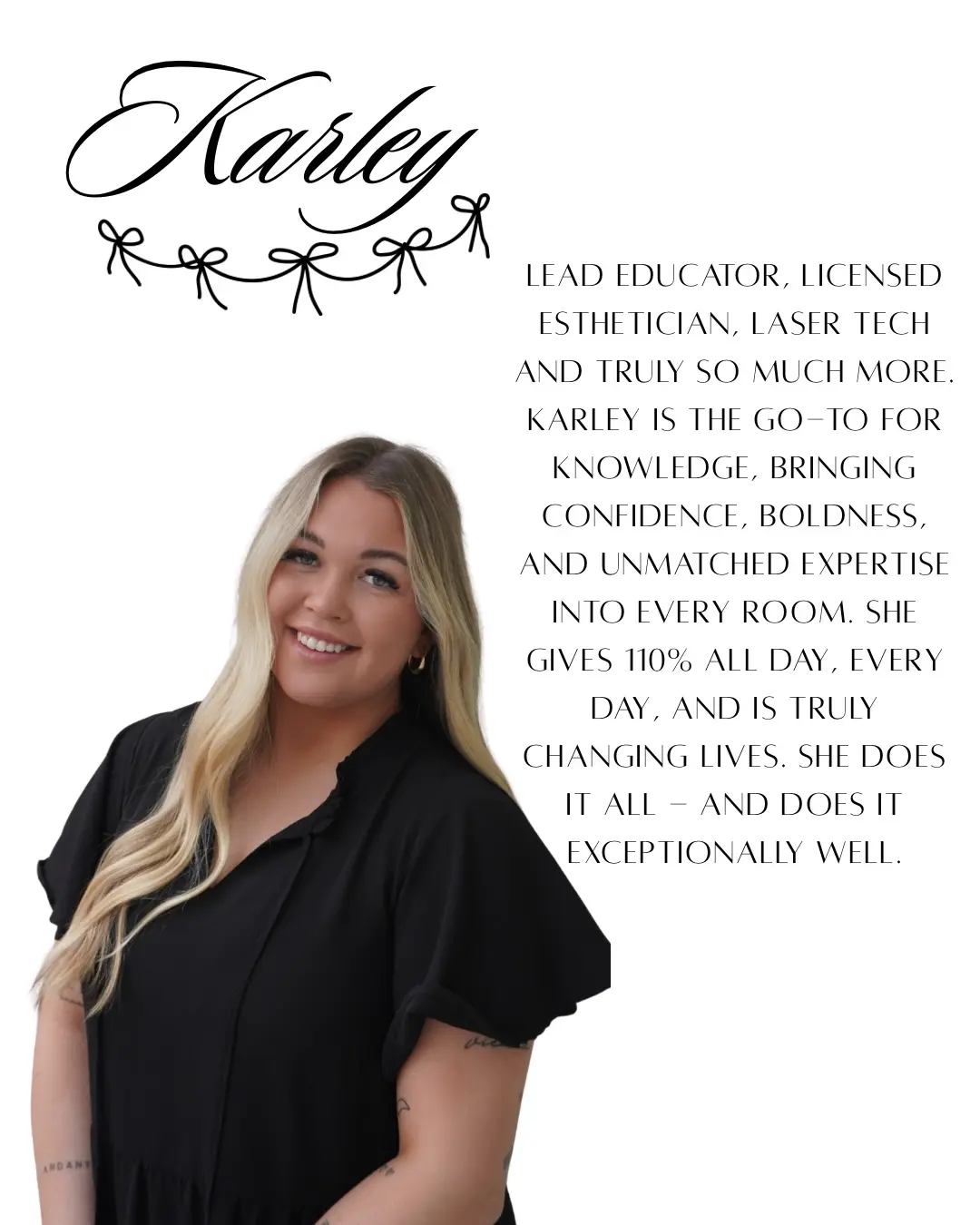 Karley Lead Educator and Laser Technician at Project Esty Aesthetics Academy
