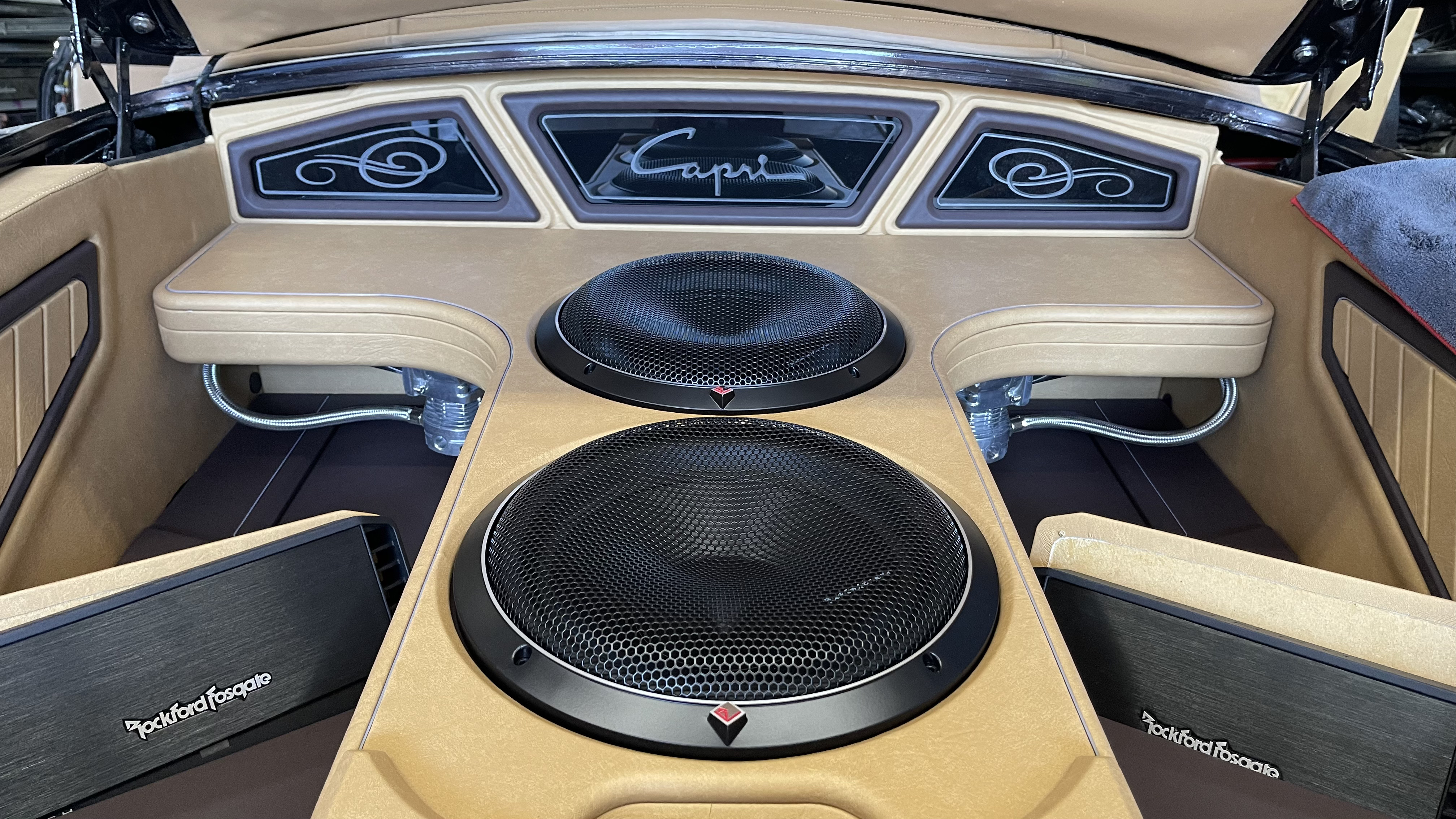 Custom trunk build by High Volume Car Stereo