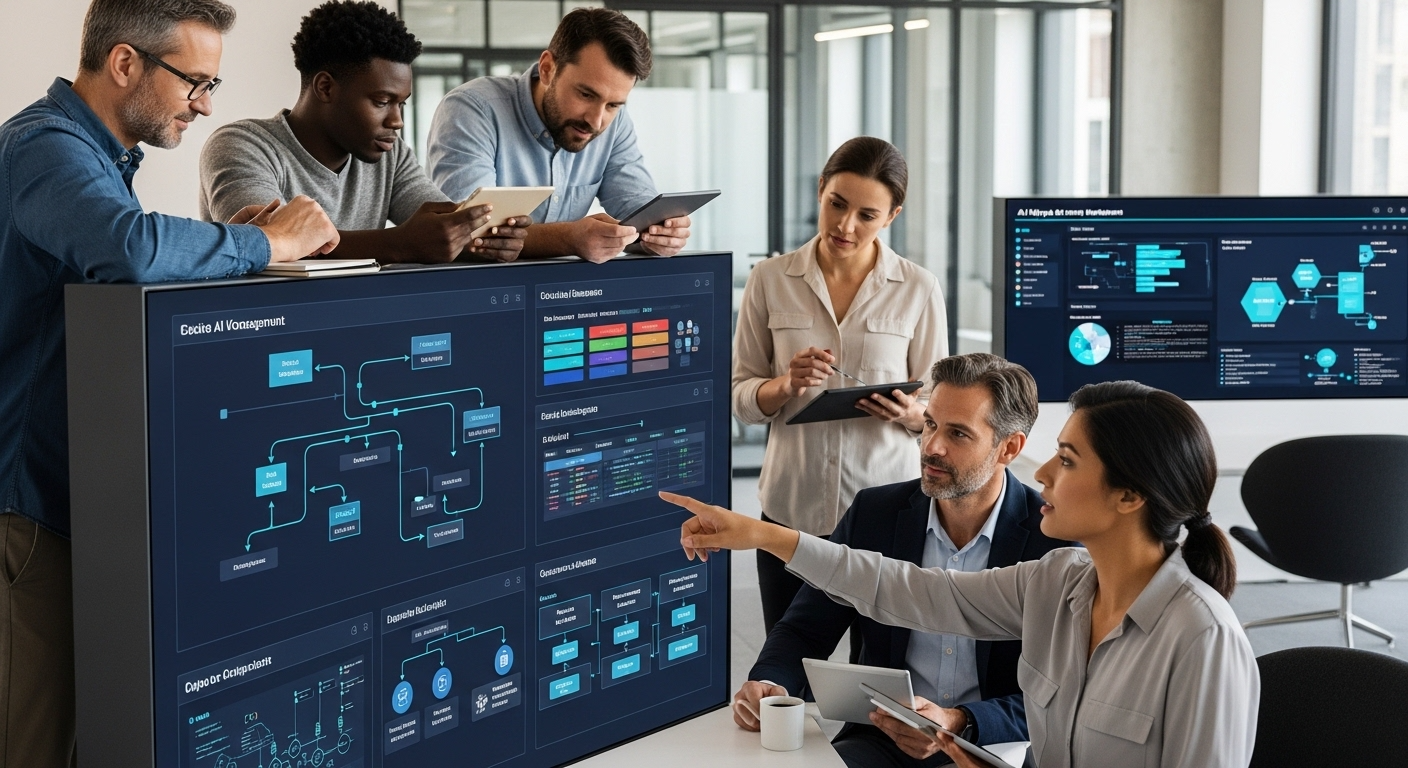 AI risk management dashboard monitoring artificial intelligence systems with compliance and security analytics.