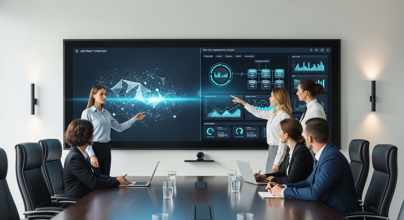 Consultant working with team on execution strategy with KPIs, workflows, and measurable ROI outcomes. Consultant working with team on execution strategy with KPIs, workflows, and measurable ROI outcomes.