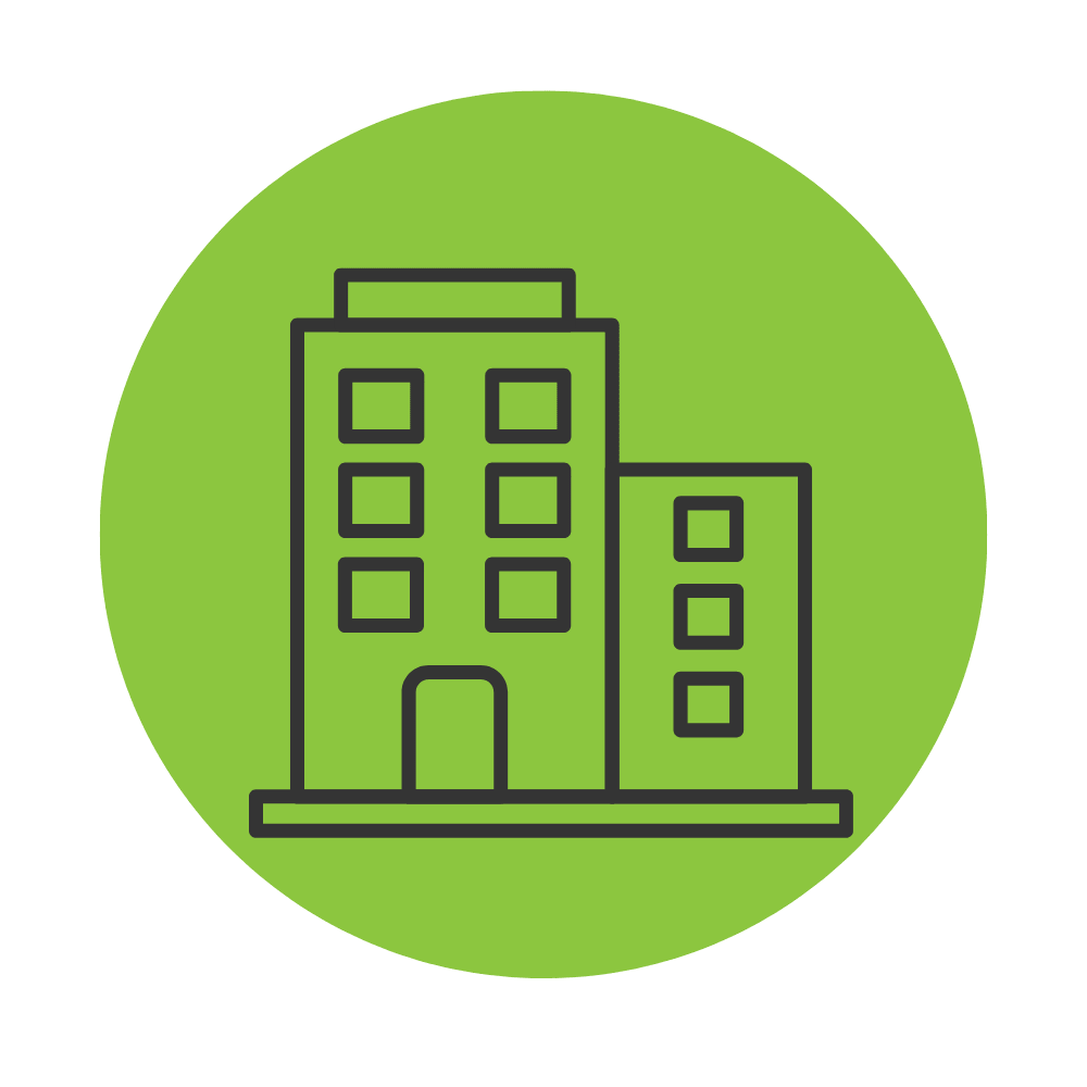 Icon representing a facility walkthrough and assessment