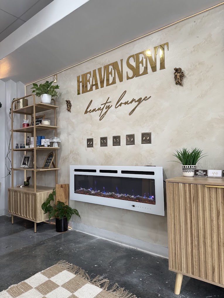 Heaven Sent Beauty Lounge cozy waiting area