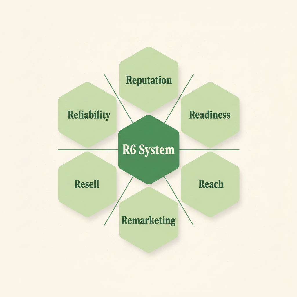 R6 framework diagram showing the six pillars