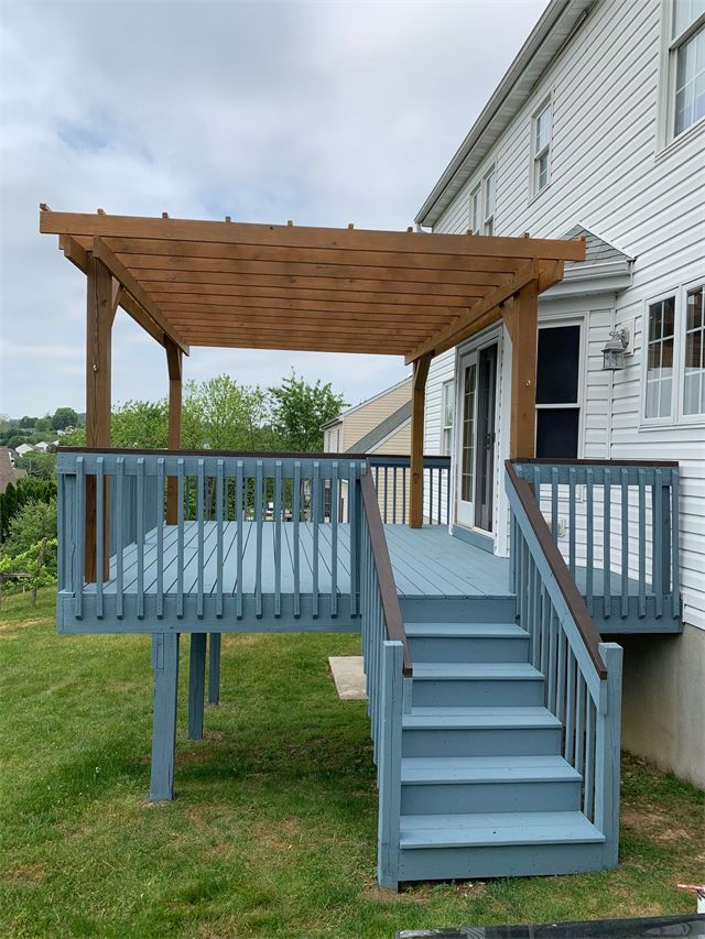 Same deck finished and painted