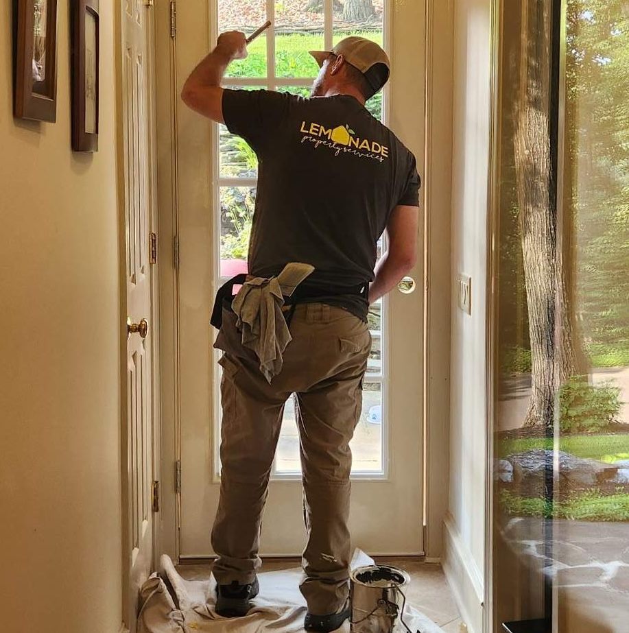 Lemonade painter painting door trim
