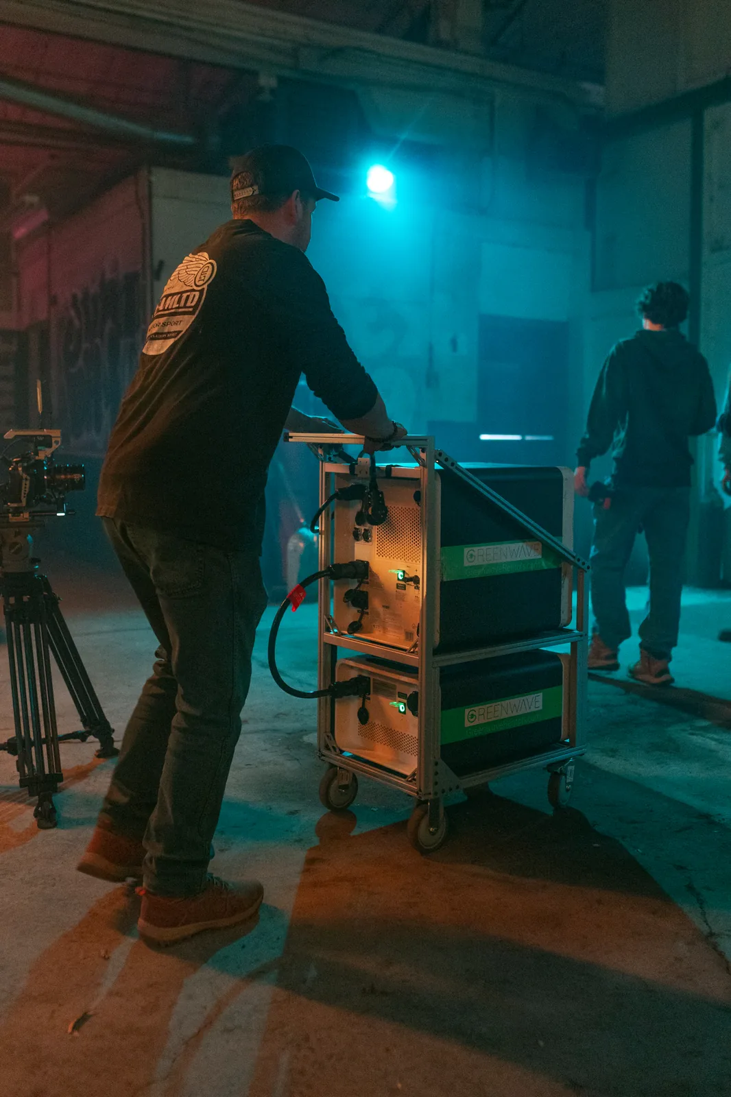 Apollo 5K battery system on independent film set