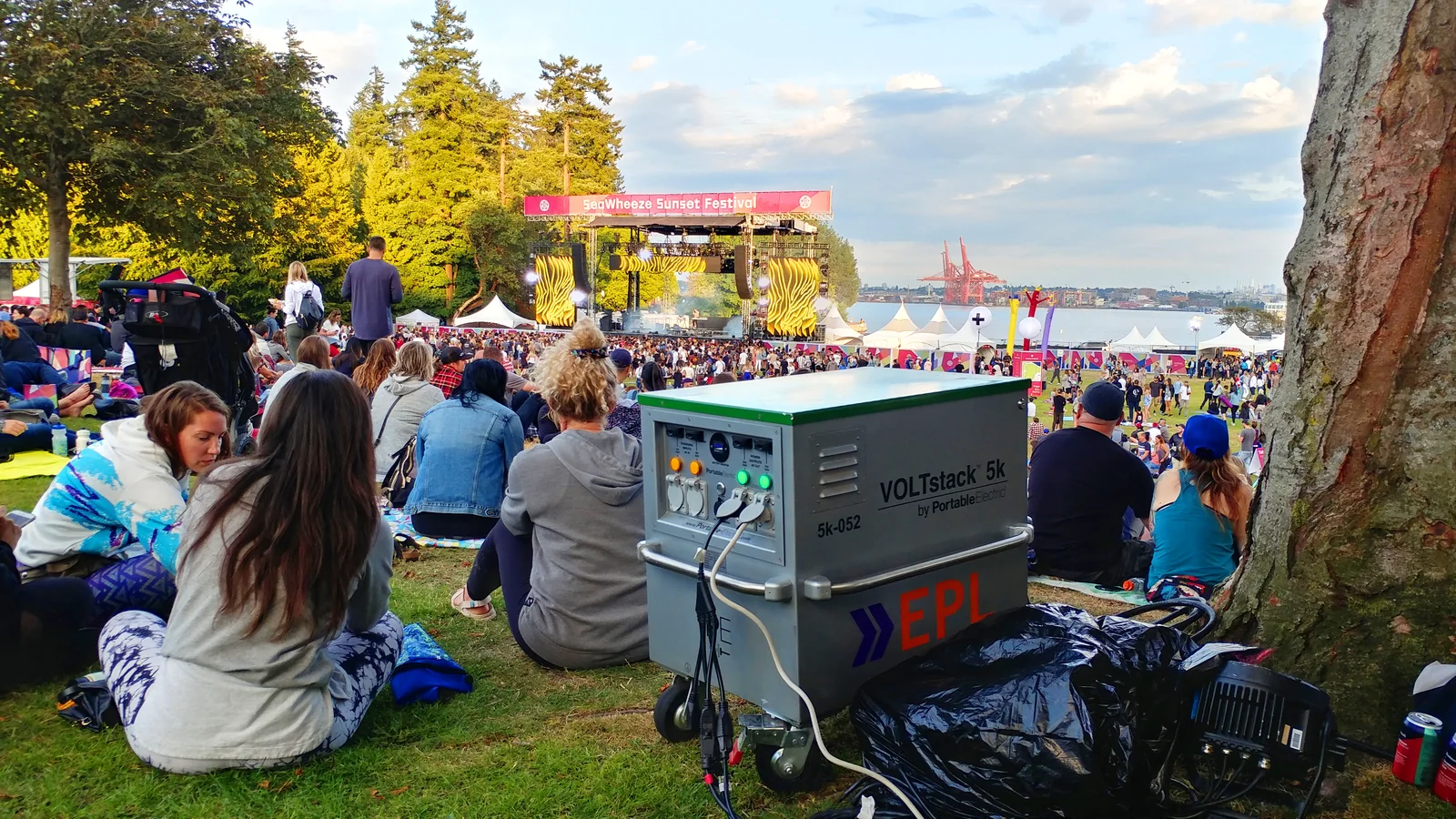 Battery power deployed at Lululemon Seawheeze