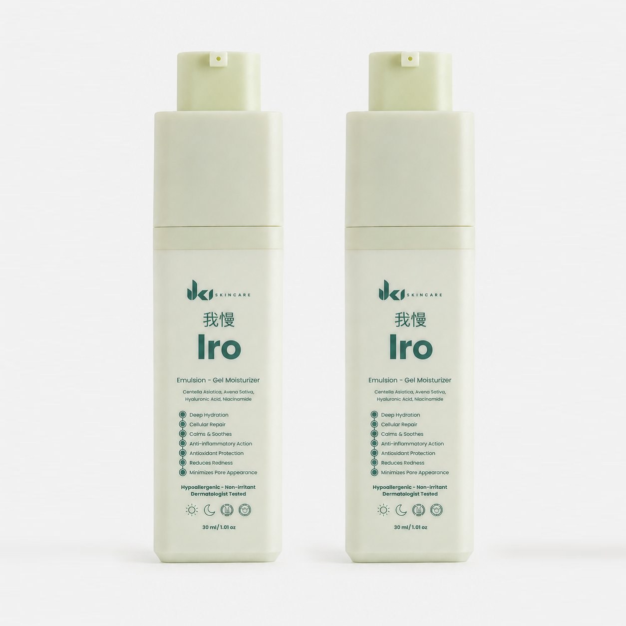 2 bottles of Iro Emulsion Gel Moisturizer, 30 ml