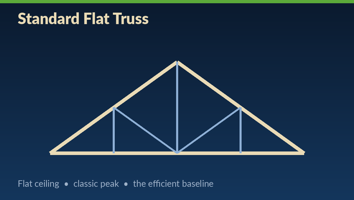 Standard flat pole barn truss diagram