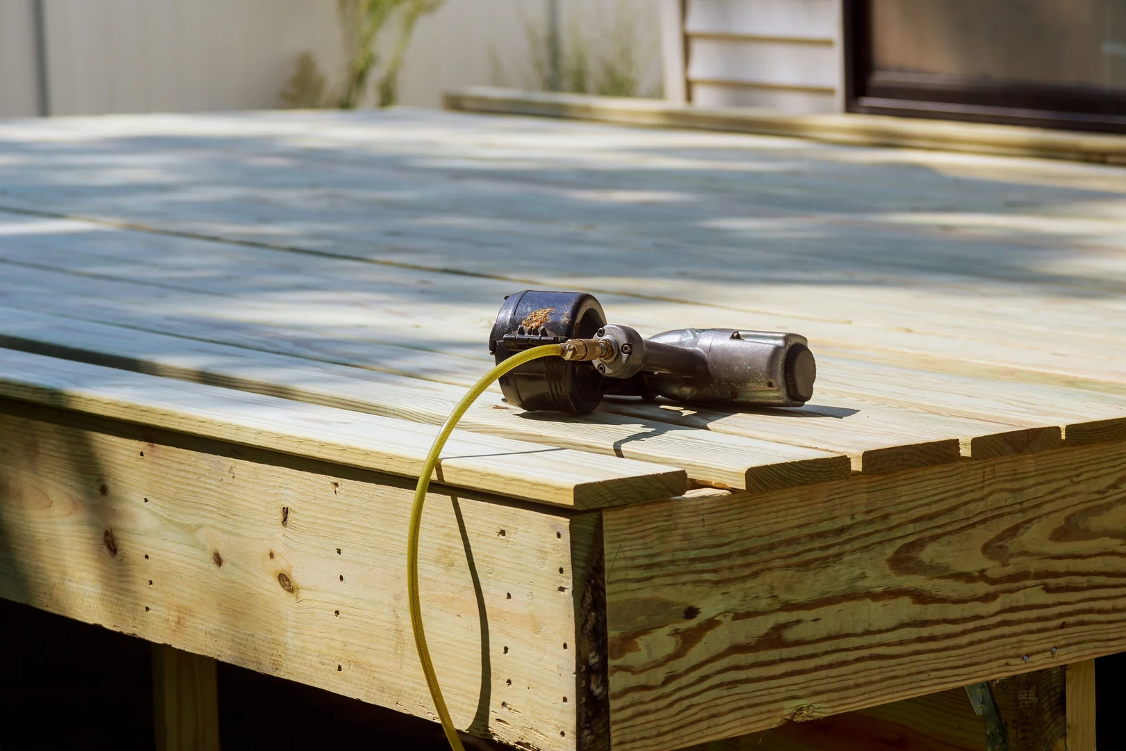 Wooden Deck Building in Dickinson