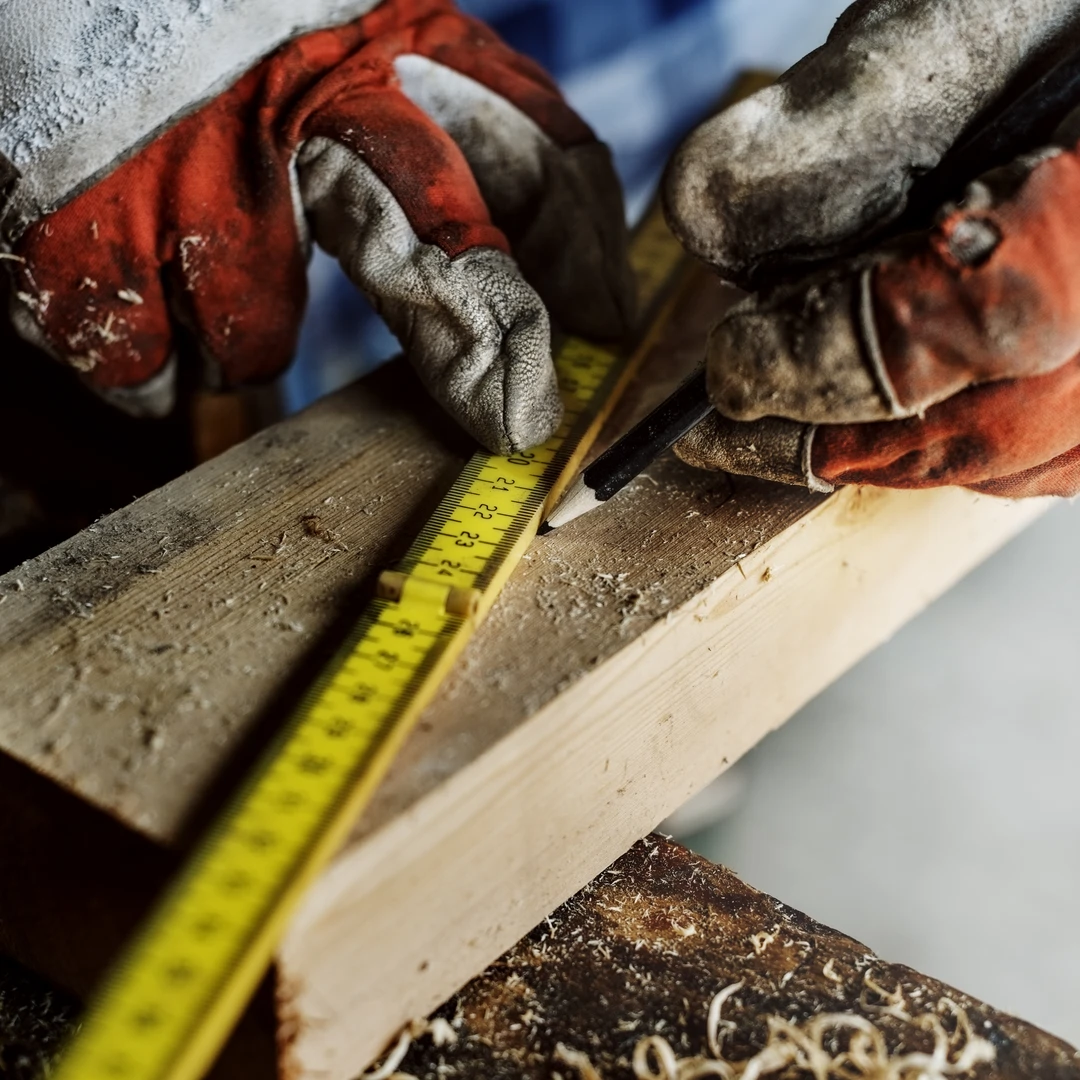 measuring wooden work