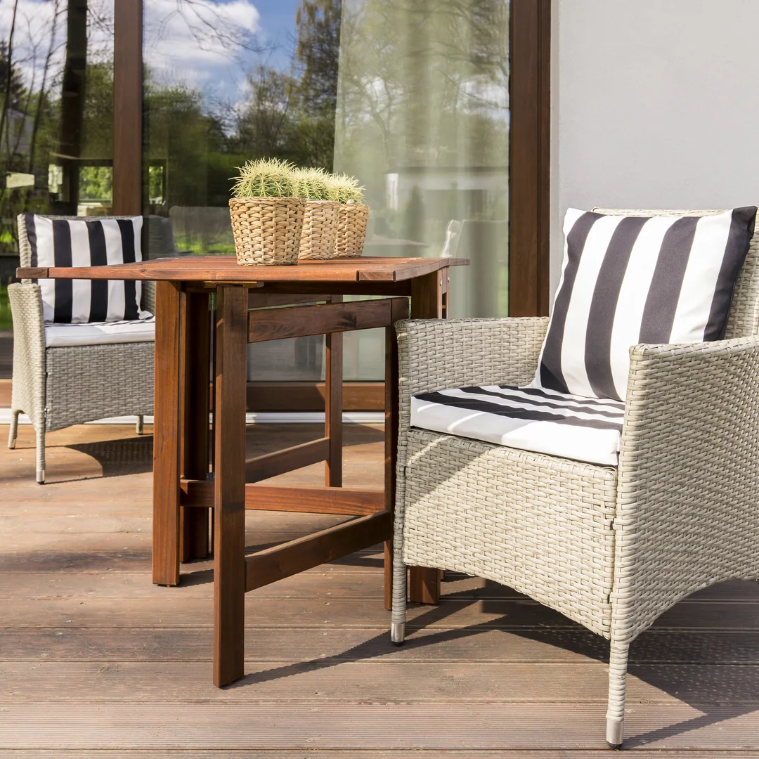 wooden deck in terrace